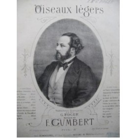 GUMBERT F. Oiseaux légers Piano Chant 1861