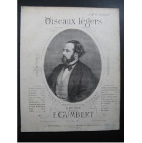 GUMBERT F. Oiseaux légers Piano Chant 1861