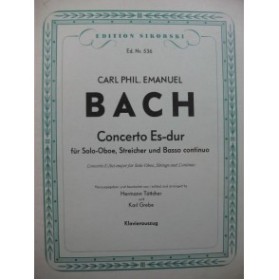 BACH C. P. E. Concerto Es dur Piano Hautbois 1959