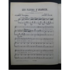 COLLIN Lucien Les Fleurs d'Oranger Chant Piano ca1880