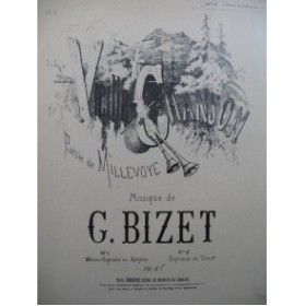 BIZET Georges Vieille Chanson Chant Piano 1926