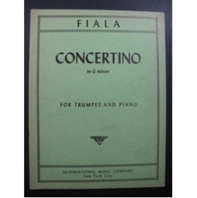FIALA J. Concertino in G minor Piano Trompette