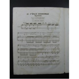 BRUGUIERE Edouard Si j'étais Hirondelle Piano Chant 1834