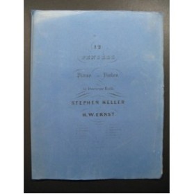 ERNST H. W. HELLER S. Thème Original Piano Violon ca1845