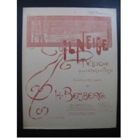 BEMBERG H. Il Neige Chant Piano 1899
