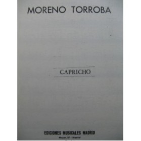 MORENO-TORROBA F. Capricho Guitare 1956
