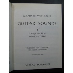 SCHWERTBERGER Gerald Guitar Sounds 3 Pièces Guitare 1980