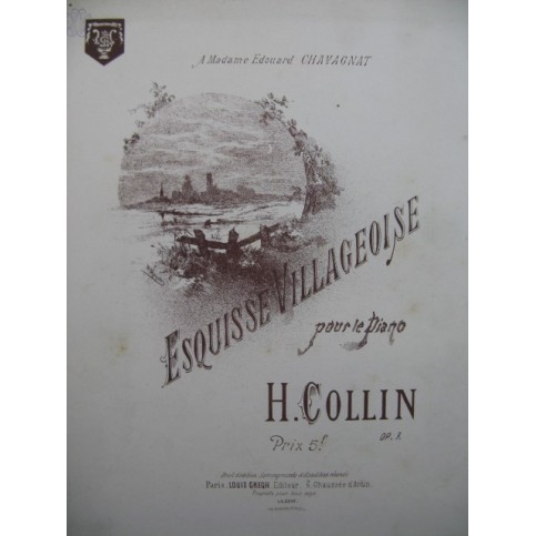 COLLIN H. Esquisse Villageoise Piano