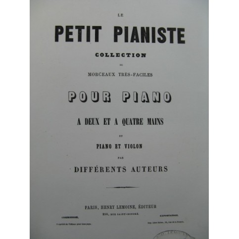 GOLDNER W. Sonatine No 2 Violon Piano XIXe