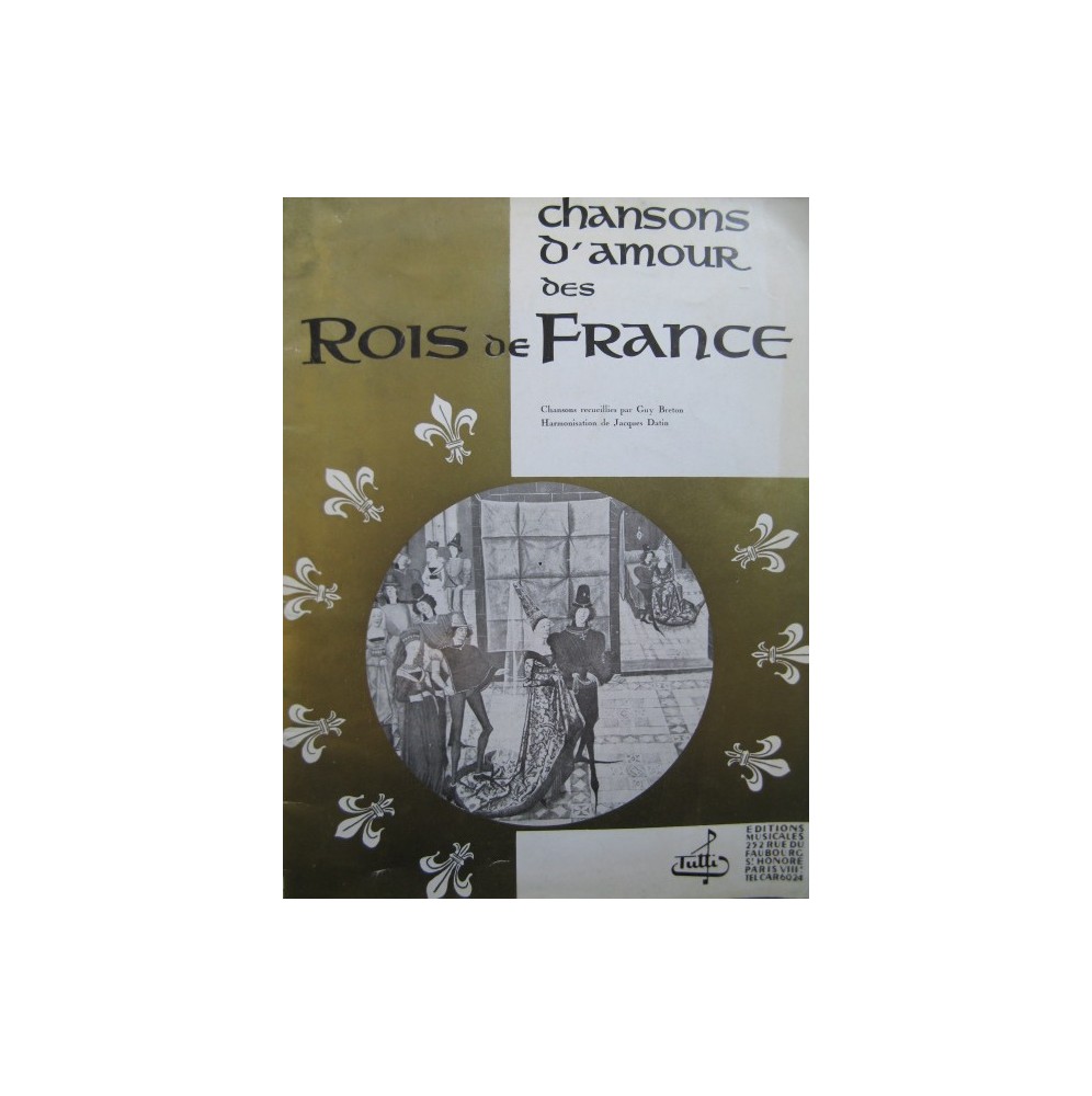 Chansons d'Amour des Rois de France Chant Piano