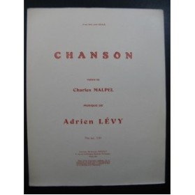 LÉVY Adrien Chanson Piano Chant 1905
