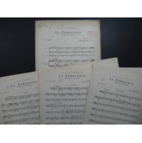RITTER Théodore La Zamacueca Piano Violon Violoncelle Contrebasse 1905
