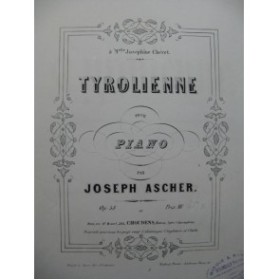 ASCHER Joseph Tyrolienne Piano