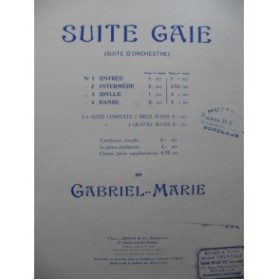 GABRIEL-MARIE Suite Gaie Piano