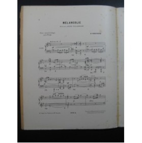 GRANIER Jules Mélancolie Piano