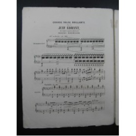 BURGMÜLLER Frédéric Grande Valse Juif Errant Halévy Piano 4 mains ca1855