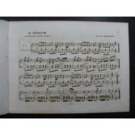BATTMANN J. L. Le Géranium Quadrille Piano XIXe