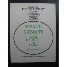 VIVALDI Antonio Sonate Ut min Hautbois Piano ou Clavecin 1970