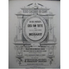 MOZART W. A. Cosi Fan Tutte Duo des Portraits Chant Piano XIXe