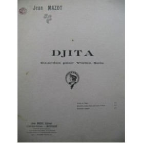 MAZOT Jean Djita Czardas Violon Piano