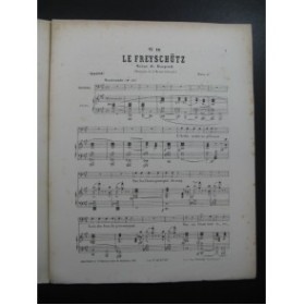 WEBER Le Freyschutz No 10 Scène de Gaspard Chant Piano 1876