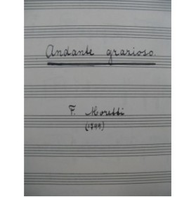 MORETTI F. Adante Grazioso Manuscrit Guitare
