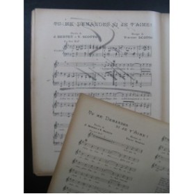 SCOTTO Vincent Tu me demandes si je t'aime Chant Piano 1924