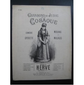 HERVÉ La Cosaque La Chanson des Jones Chant Piano ca1885