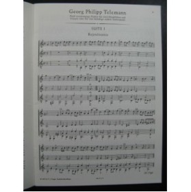 TELEMANN Georg Philipp 5 Suites à 4 voix Flûte à bec Guitare
