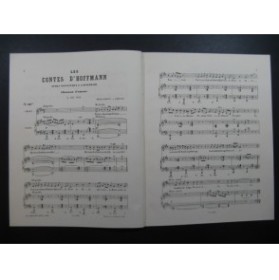 OFFENBACH Jacques Les Contes d'Hoffmann No 16 ter Chant Piano ca1880