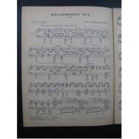 BRAHMS Johannes Rhapsodie No 2 Piano 1946