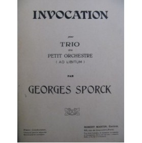 SPORCK Georges Invocation Orchestre