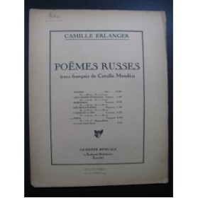 ERLANGER Camille Poèmes Russes Fedia Chant Piano 1928