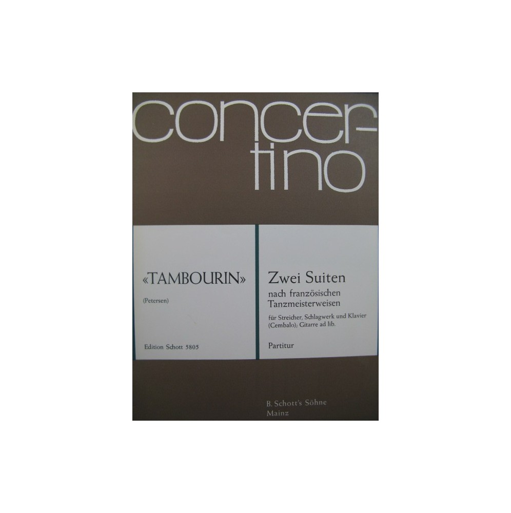 Tambourin 2 Suiten nach französischen Tanzmeisterweisen Orchestre 1968