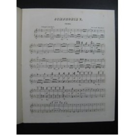 BEETHOVEN Symphonie No 5 Piano 4 mains Violoncelle Violon ca1867