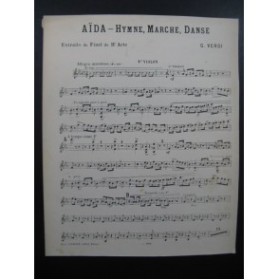 VERDI Giuseppe Aïda Hymne Marche Danse Orchestre ca1890