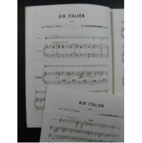 SCHWENKE Ch. Air Italien Violon Piano ca1870