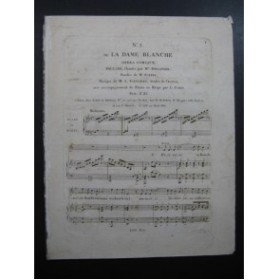 BOIELDIEU Adrien La Dame Blanche No 5 Chant Harpe ou Piano ca1825