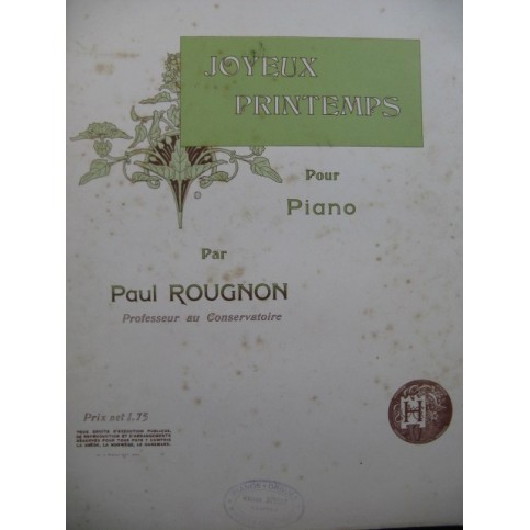 ROUGNON Paul Joyeux Printemps Caprice Piano