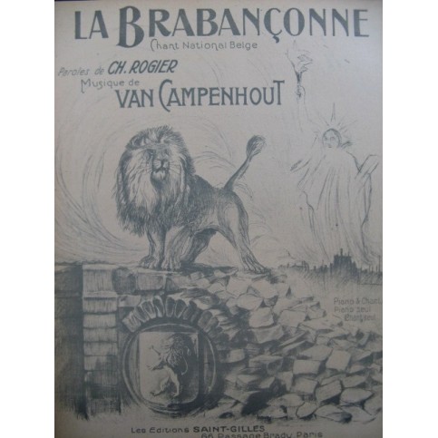 VAN CAMPENHOUT La Brabançonne Chant Piano