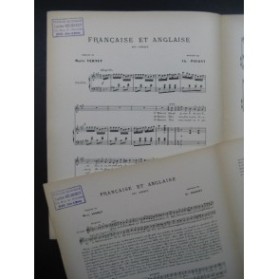 POURNY Charles Française et Anglaise Chant Piano ca1905