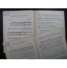 POURNY Charles Française et Anglaise Chant Piano ca1905
