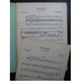 LOEILLET J. B. Sonate Sol Majeur Violon Piano 1921