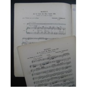 FERRARI Gabrielle Menuet Louis XIV Violon Piano ca1897