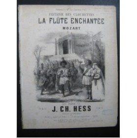 HESS J. Ch. Fantaisie des Clochettes Flûte Enchantée Mozart Piano ca1865