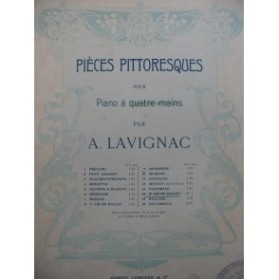 LAVIGNAC Albert Air de Ballet Piano 4 mains ca1885