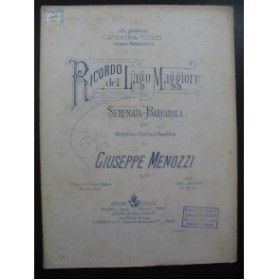 MENOZZI Giuseppe Ricordo del Lago Maggiore Piano Violon ou Mandoline 1883