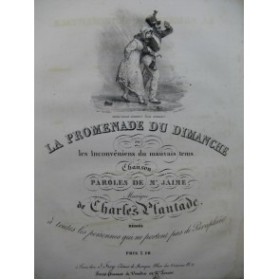 PLANTADE Charles La Promenade du Dimanche Chant Piano ca1830