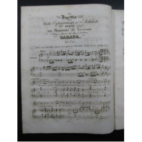 CARAFA Duetto nella Capricciosa ed il soldato Chant Piano ca1820