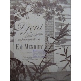 DE MENDIRY Emile Djeni Piano Mandoline 1896